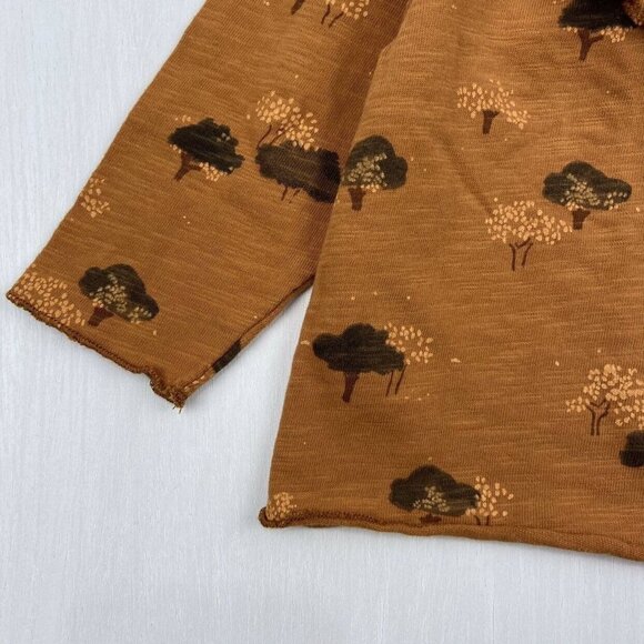 NWOT* Play Up Portugal Organic Cotton Ruffle Top in Warm Brown (9m) - Picture 4 of 10